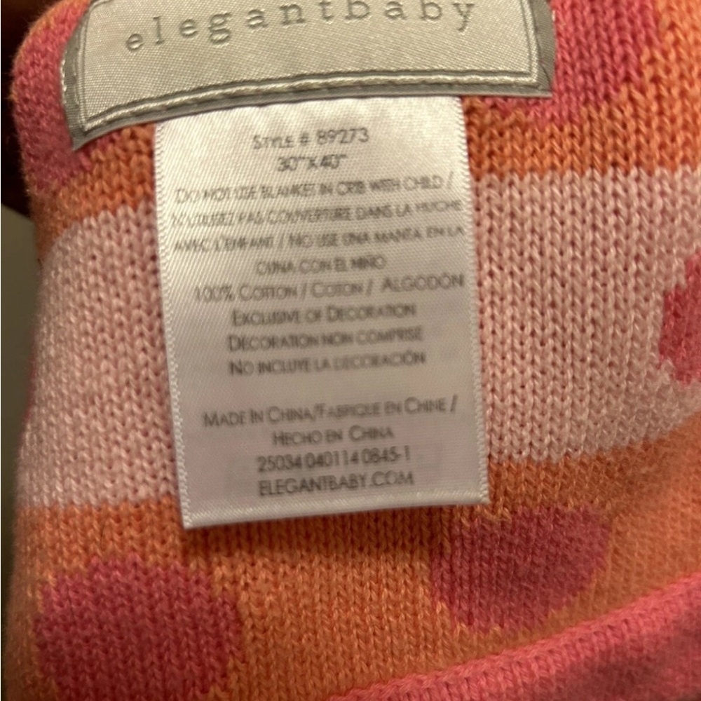 Elegant Baby Pink Polka Dot Reversible Blanket - Picture 3 of 15